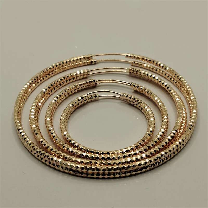 Somilia - Sterg Sier Round Earrings for Women Large Circle Piercing Rose Gold Hoop Earring Dropship Suppliers With Gife