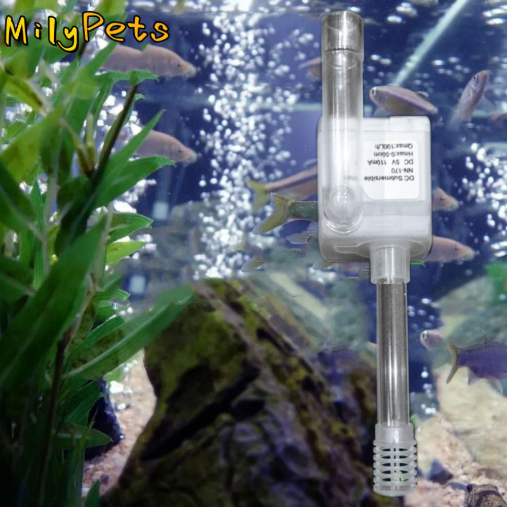 USB Small Submersible Pump Ultra Quiet Suction Cup Mini Water Pump 1W Plastic Water Fountain Pump Fish Tank