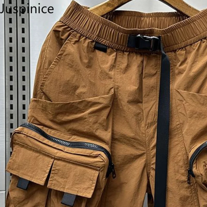 Summer Large Size Multi-pocket Cargo Shorts Couples Outdoor Functional Casual Loose High Street Five-point Pants Male Clothes 250304