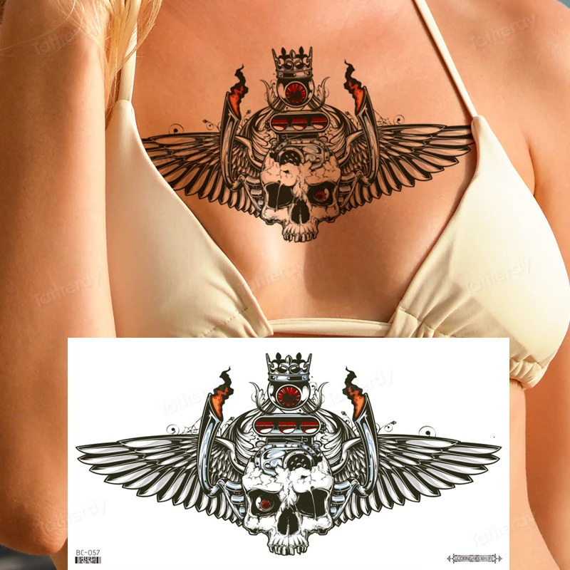 Waterproof Temporary Tattoo Stickers Butterfly Wings Flash Female Waist Chest 250219