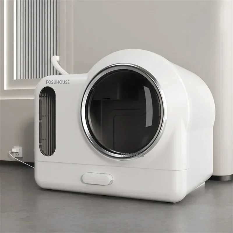 Fully Enclosed Odor-proof Exhaust Sandbox for Cat Large Cat Toilet Pet Supplies Cat Litter Box Automatic Deodorization System