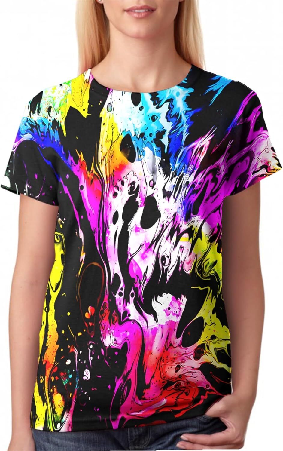 Mens T shirt Men's Women's Shirts Unisex 3D Graphic Print Fashion Novelty Casual Tops tee Casual tops summer clothes colored pattern