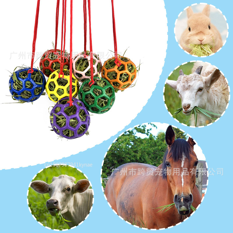 Hay Ball for Horses Relieve Stress Toys Horse Hay Ball Bright Color Hay Feeder Ball for Horses Goat to Prevent Boredom