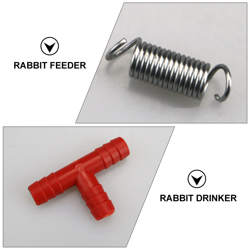 5 Pcs Pipeline Rabbit Water Fountain Bottle Pigeon Plastic Chicken Dispenser Automatic Waterer