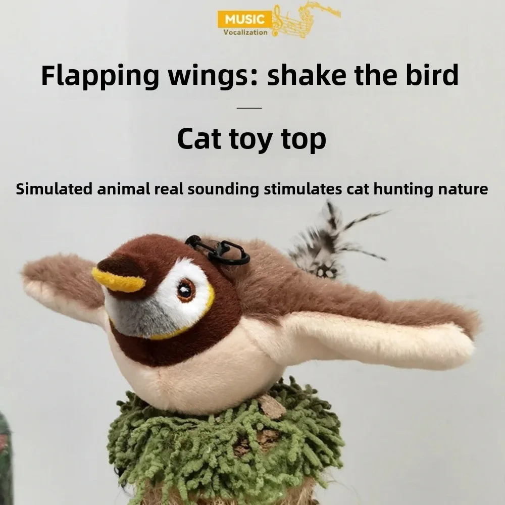 Hot Rechargeable Bird Cat Toy Things for Cats Interactive Cat Toys Catnip Cat's Accessories Supplies Pet Products Home Garden