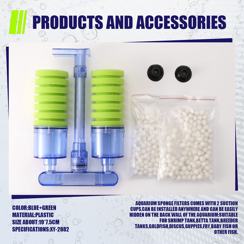 AAAC-Aquarium Filter,Ultra Quiet Aquarium Biochemical Sponge Filter Fish Tank Air Pump Betta Fry Aquarium Fish Tank Water Fall D
