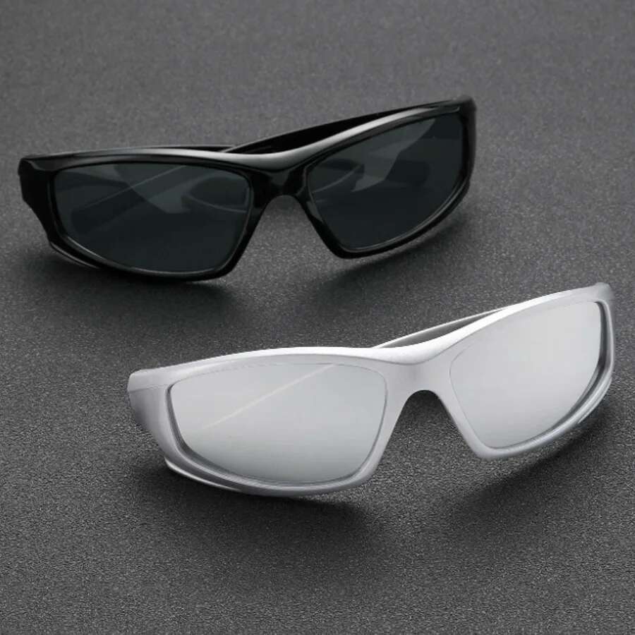 2pcs square frame mens sunglasses combination y2k style daily street summer party decoration glasses women