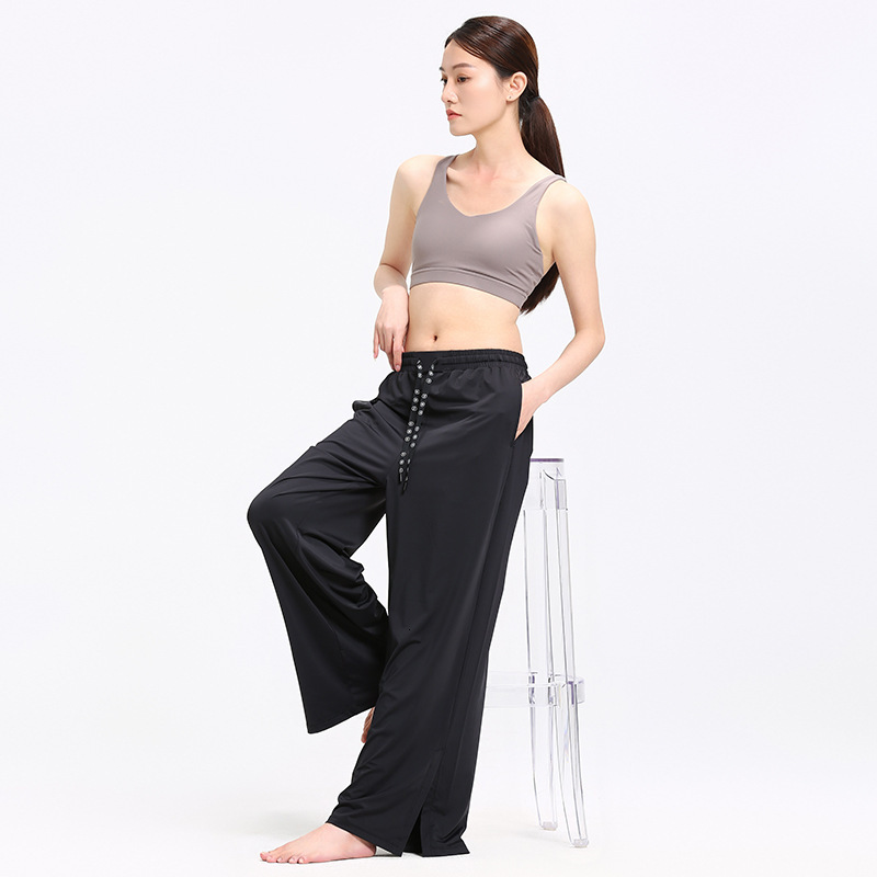 tracksuit Sunscreen hanging cloud original yarn, cool sun protection clothes, women's wide leg pants, silk ice feeling suit, women