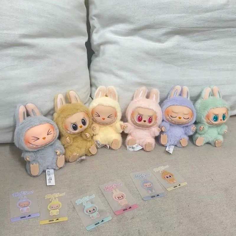 POPMART LABUBU macaroon 2nd generation sitting party vinyl plush doll surprise blind box pendant ornaments surprise giftT250305