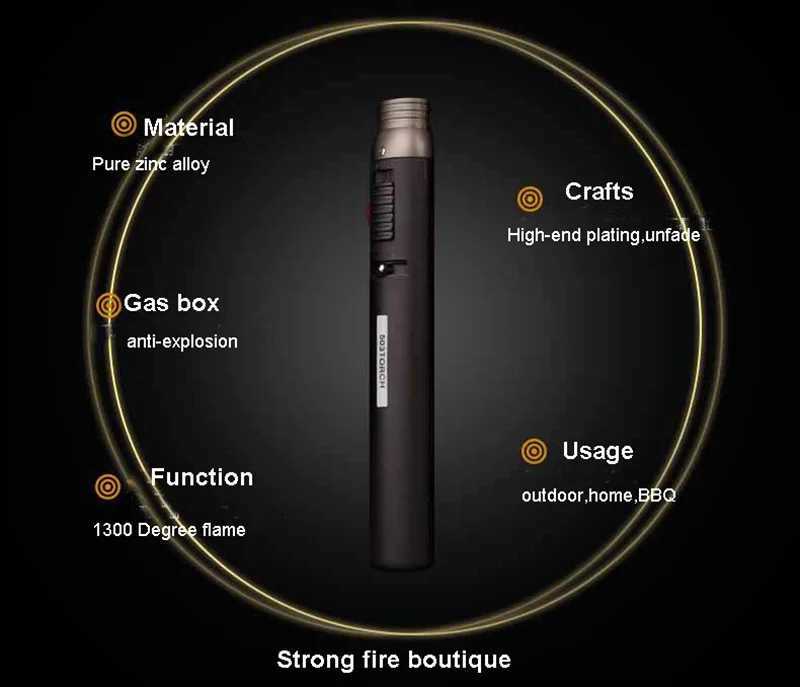 Mini Jet Pencil Flame 503 Torch Butane Gas Welding Soldering Lighter Adjustable 2 Kinds FlameT250305