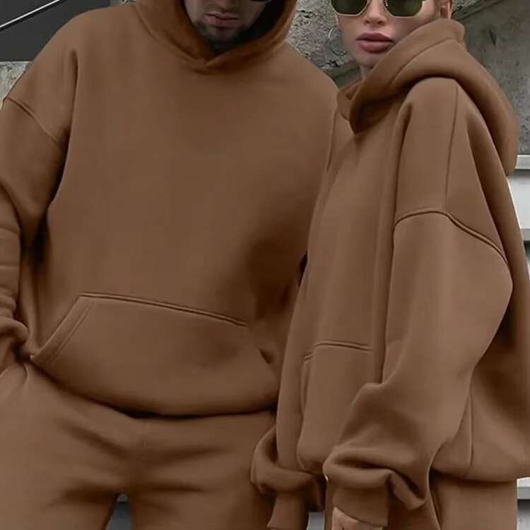 OEM Custom Hoodie Sets Cotton Polyester Hip Hop Casual Streetwear Women Sweatshirt Set Pullover Unisex Fleece Hoodies