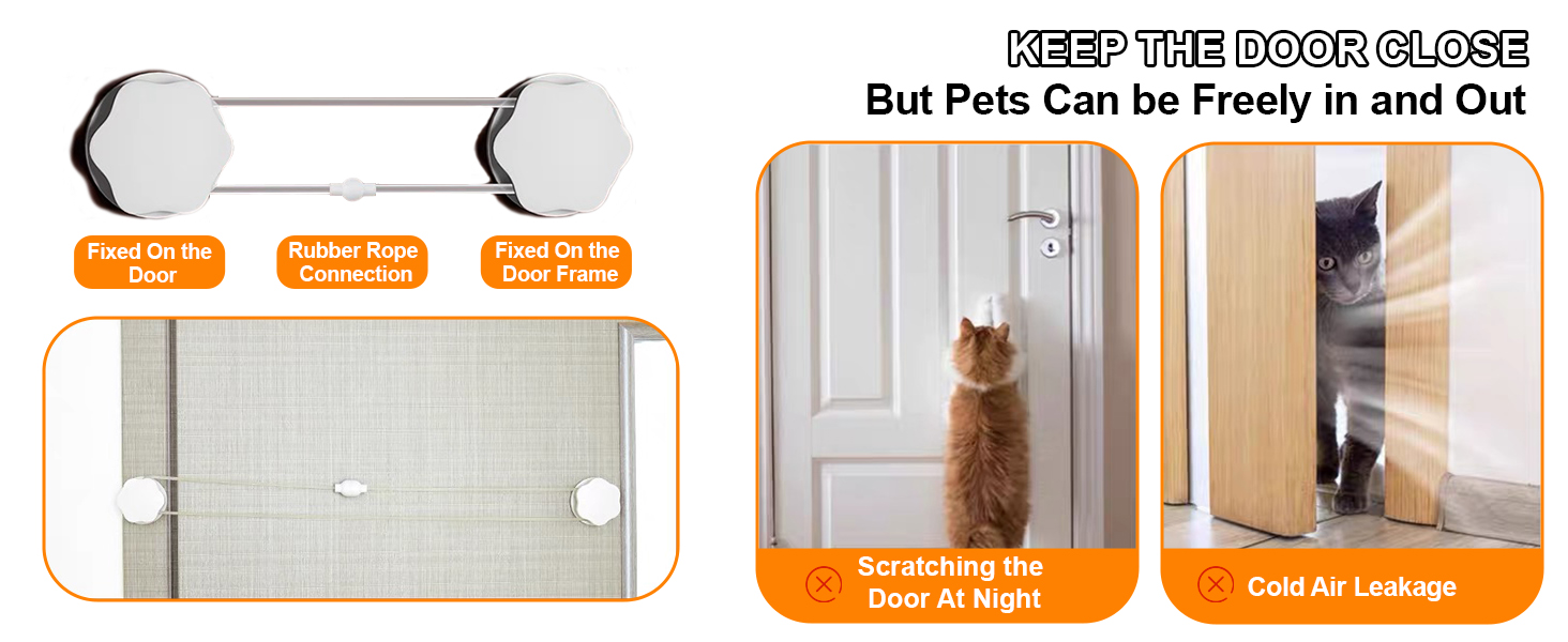 Door Opener, Automatic Lockable Pet Dog Door Automatic Gate Opener Dogs Cats Door, Cat Private Handle Pet Door for Bedroom Bathroom - Push to Open Pet