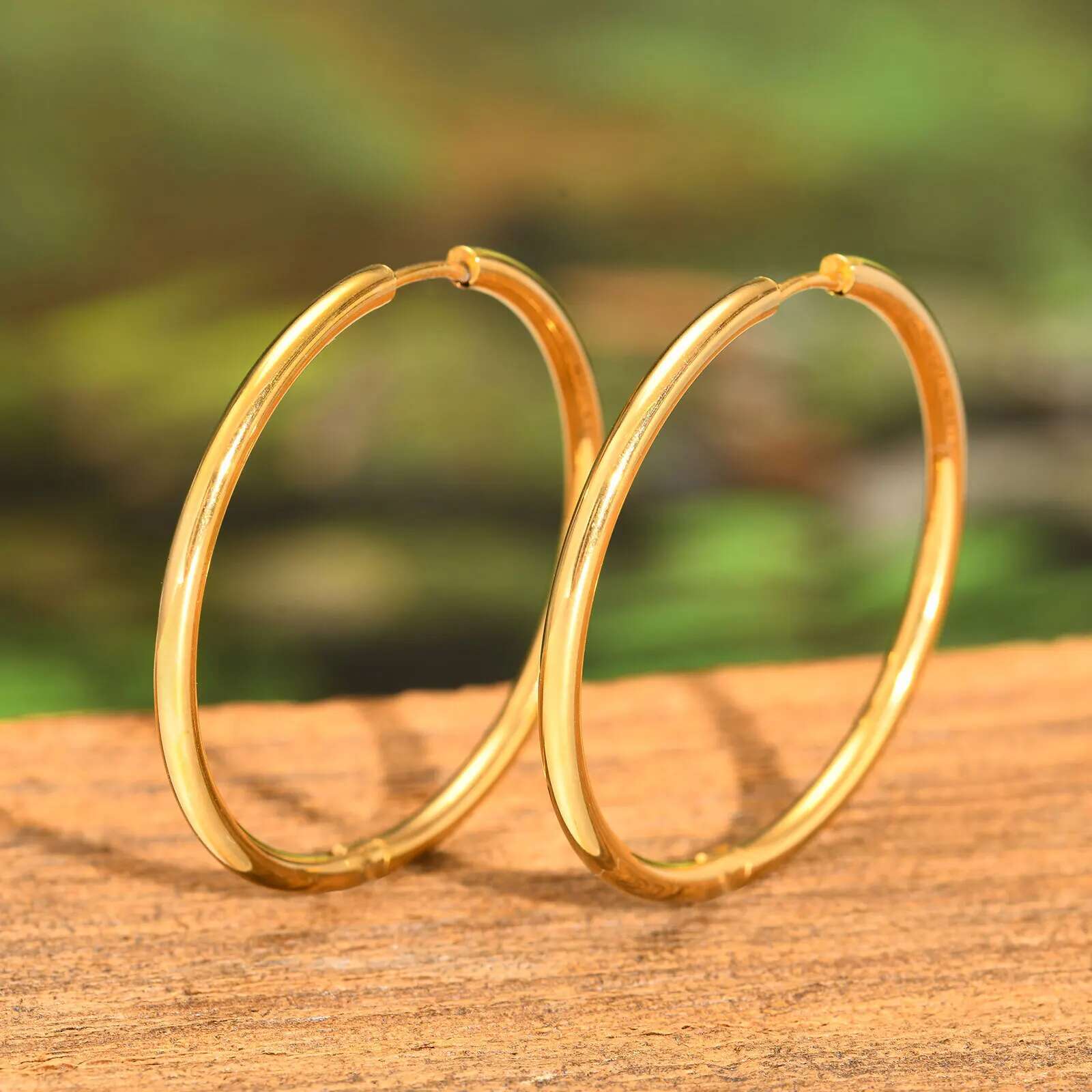Vnox 20mm/25mm/30mm/40mm Hoop Earrings For Women Girls,Stainless Steel Hoops Pendent 1 Pair Earrings,Fashion Jewelry Gift To Her