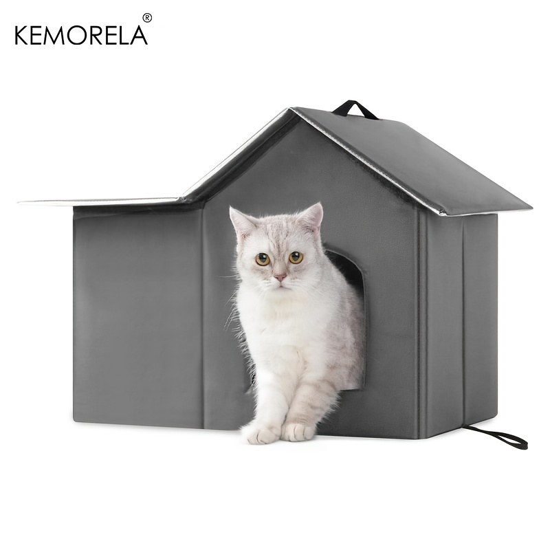 KEMORELA Outdoor Stray Cat House Weatherproof And Heat-Insulated Suitable For Kitten And Puppies Outdoor Cat Bed For All Seasons