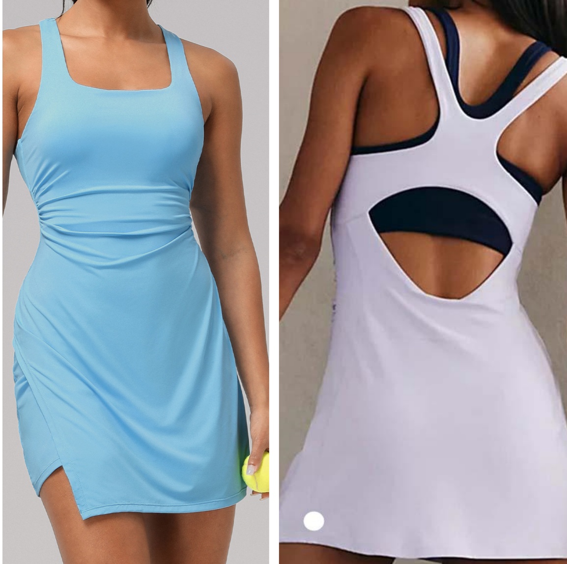 2025--Anti-exposure Bottoming Sports Dress with Padded Elastic Outdoor Golf Beauty Back Quick-drying Yoga Tennis Dress