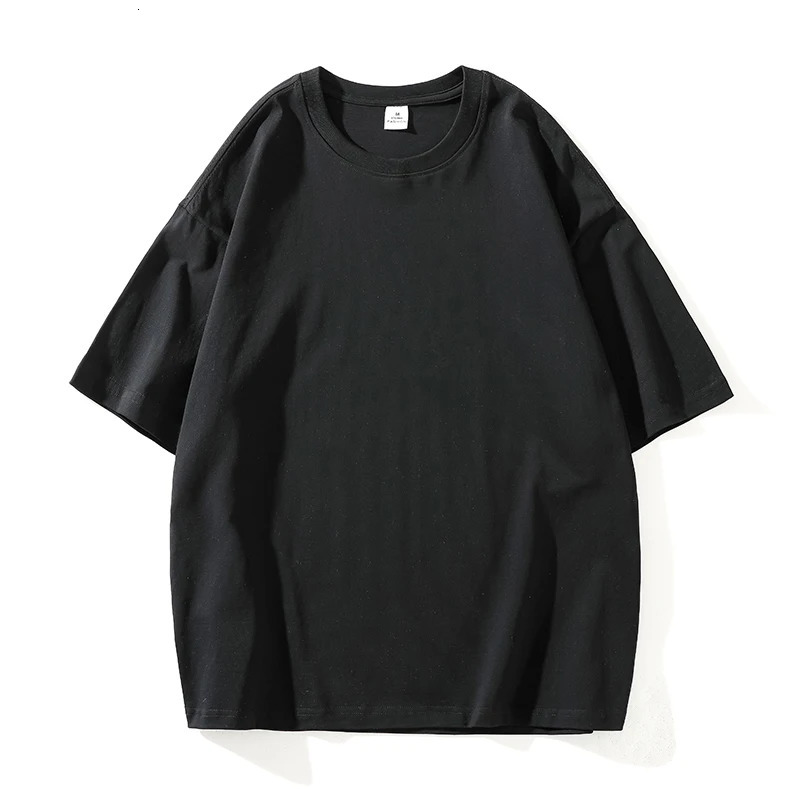 Summer Mens T Shirt Fashion Solid T Shirt Mens Oversized Hip Hop Short Sleeve Casual Cotton Mens Streetwear Top Tees 250319