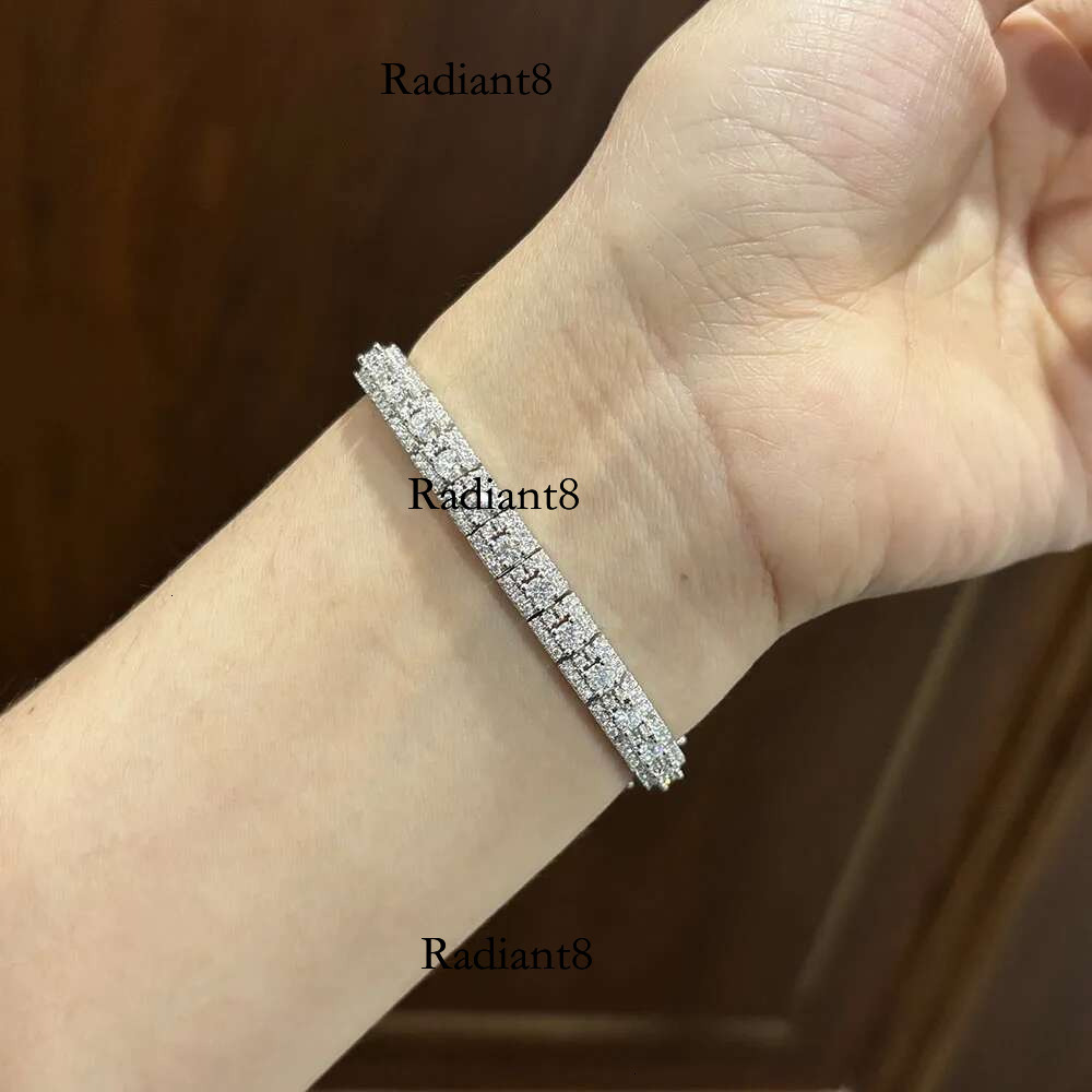 3mm Moissanite Tennis Bracelet for Women Men D Color Lab Dia Sterg Sier Wedding Bridal with GRA Certificate