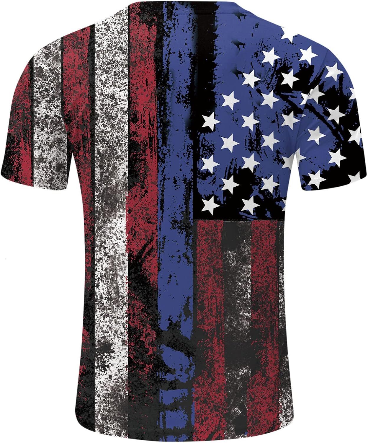Mens T shirt Sleeve Neck Round Summer Digital Independence Mens Day T Printing Shirt 3D Blouse Short Men Shirts tee Casual tops summer clothes