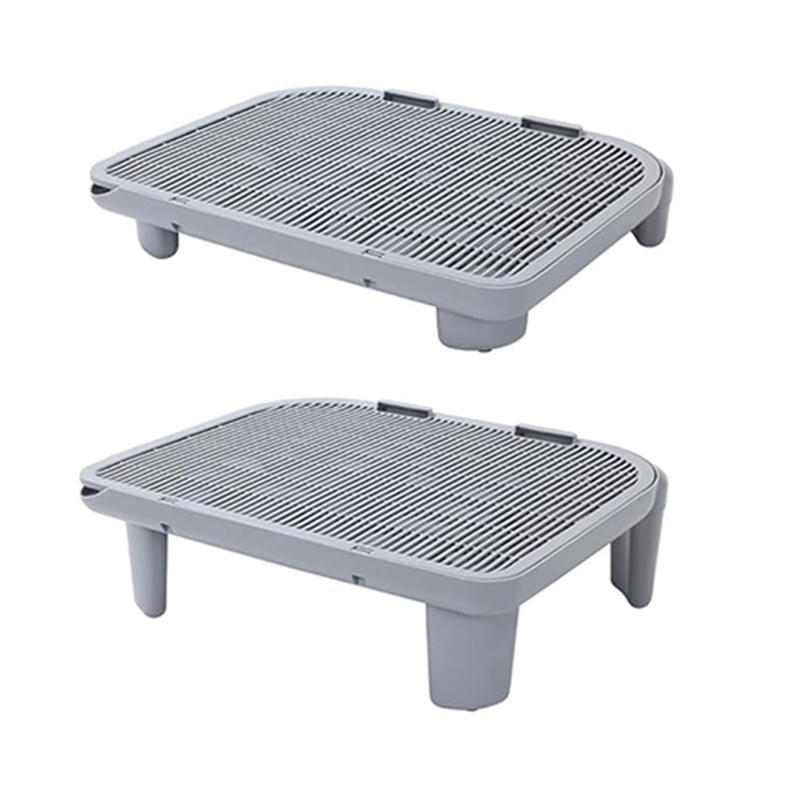 Adjustable Cat Ramp For Litter Box Elevated Cat Litter Ramp For Cat Litter Boxes Double Layered Litter Trapper