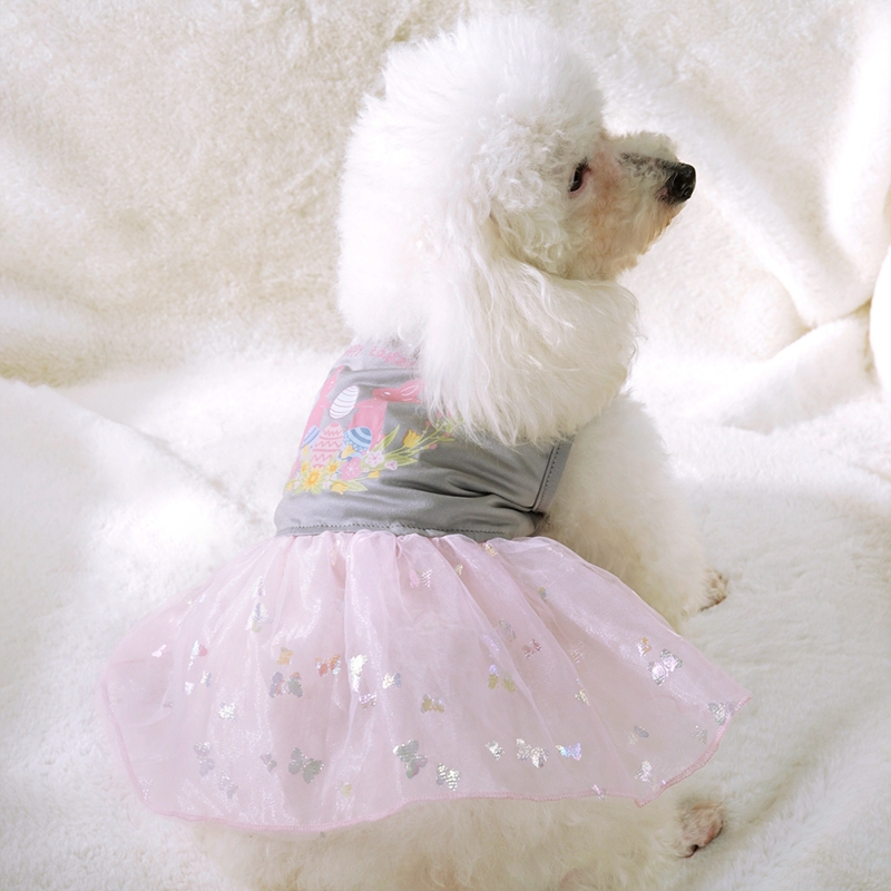 Easter Spring/Summer Breathable and Comfortable Dog Dress Skirt for Small to Medium Dogs Skirts Cat Dresses Chihuahua Poodle