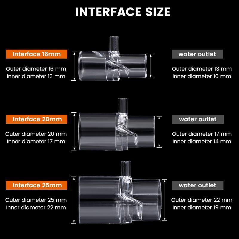 25/20/16mm Acrylic Aquarium Water Pump Outlet Fish Tank Filter Water Outlet Nozzle Aquarium Oxygenation Connecting Accessories