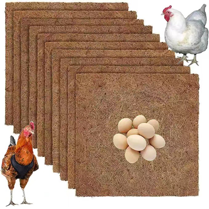 Natural Coconut Fiber Chicken Nesting Box Liners Coop Bedding Mats for Hen House Poultry Supplies for Laying Eggs for Birds