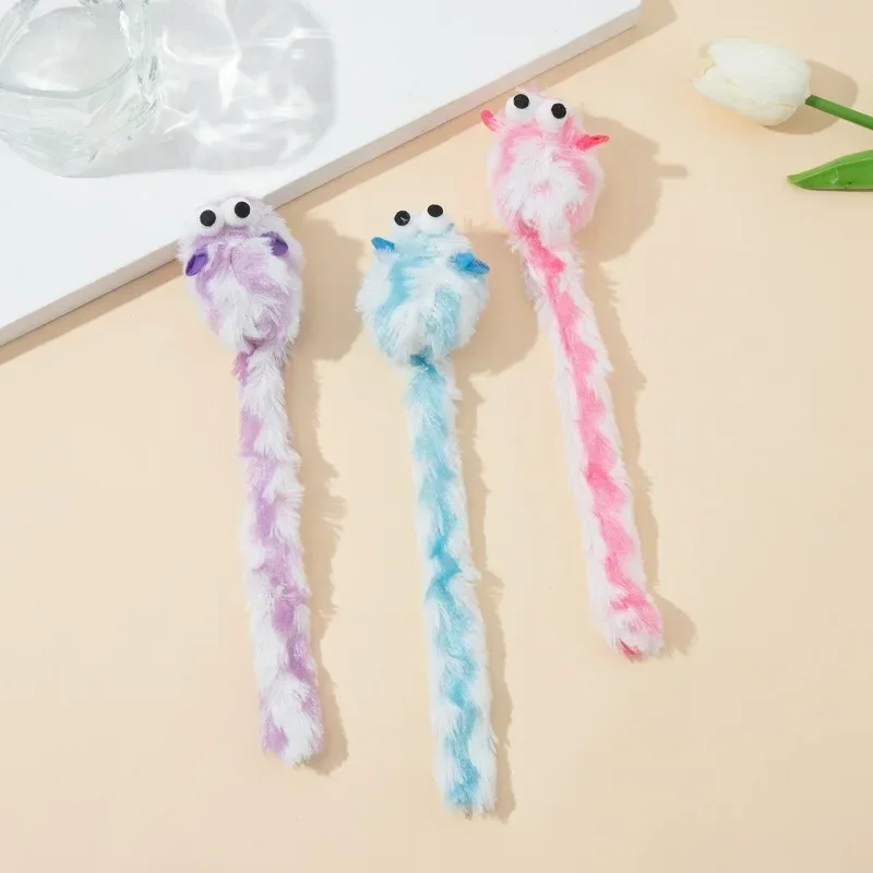 1pc Fishing Rod Cat Teaser Toy Wand Three Section Telescopic Cat Toy Interactive Funny Colorful Rod Teaser Wand Pet Cat Supplies