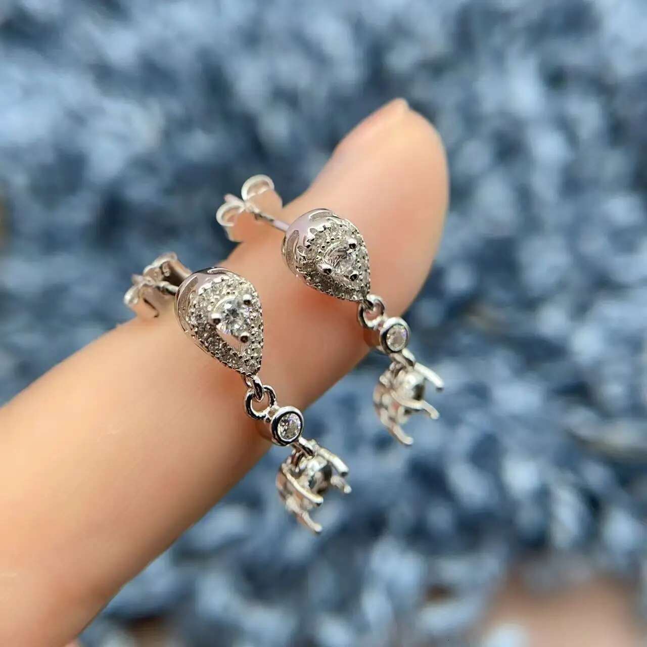 MeiBaPJ Inlay Multi Sized Medium To Long Styles S Sterg Sier DIY Empty Earrings Holder Women Fine Jewelry Accessory