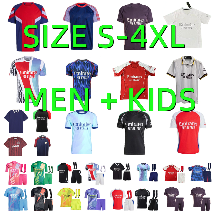 24 25 26 ODEGAARD HAVERTZ RICE G.JESUS SAKA soccer jerseys 2024 2025 2026 Trossard CALAFIORI MARTINELLI RAYA SALIBA arSENalfootball kits football shirt Men Kids kit