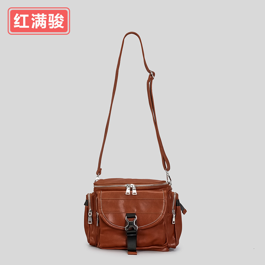 Designer Large Capacity Square Box Backpack For Women's Casual And Simple Soft PU Motorcycle With Multiple Pockets, Single Shoulder Crossbody Bag