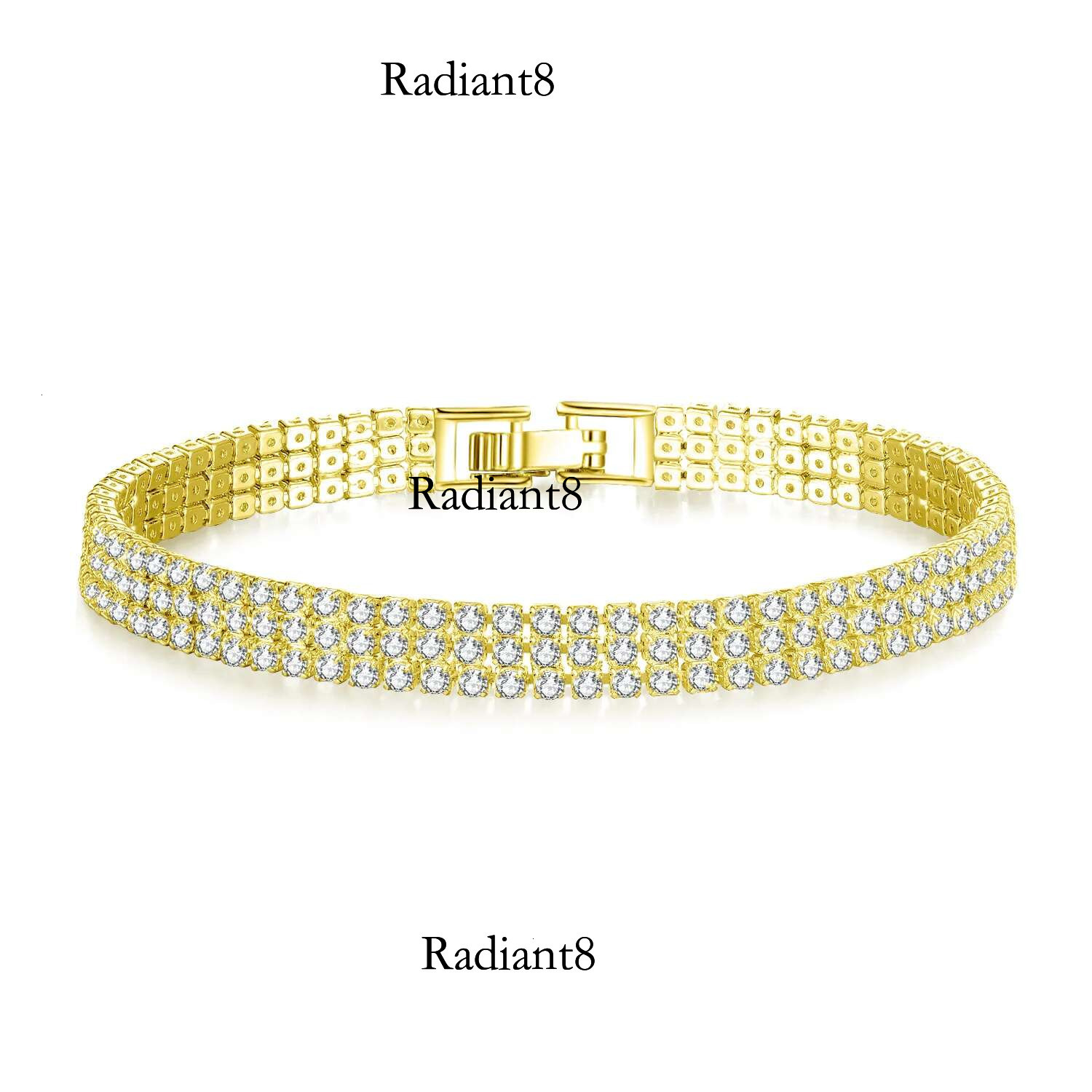 19CM Charm Sapphire Emerald Gemstone Tennis Jewelry Women's Fashion Bracelet Party Gift