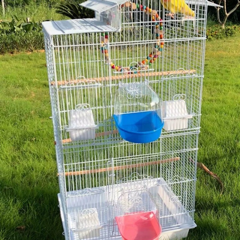 Bird Hanging Bath Cube Parrots Bathtub Bathtub Shower Box Cage Accessory for Little Bird Canary Budgerigar Cockatiel Lovebird