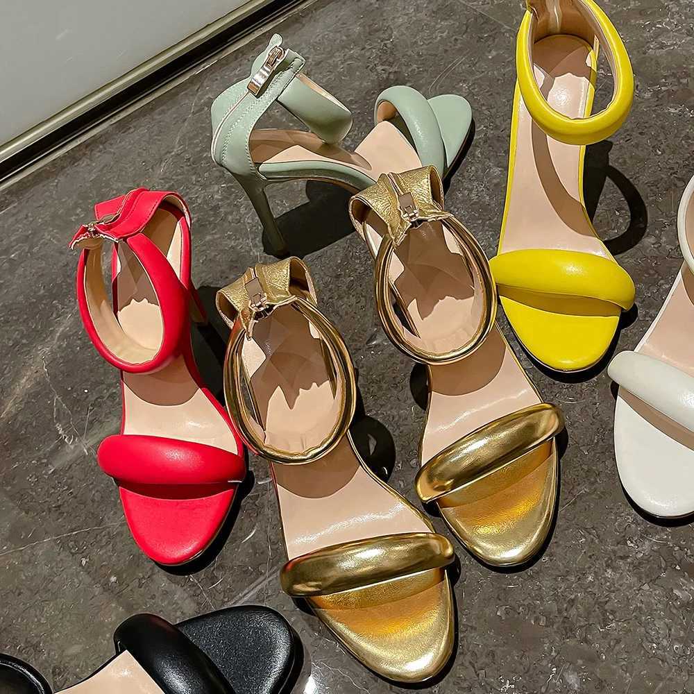 Womens Sandals 2022 Ccise Style e-sample Sandals Womens Sexy Stiletto Heels Heel Zipper Cover Sandals Summer Sandals GoldXJ2500305