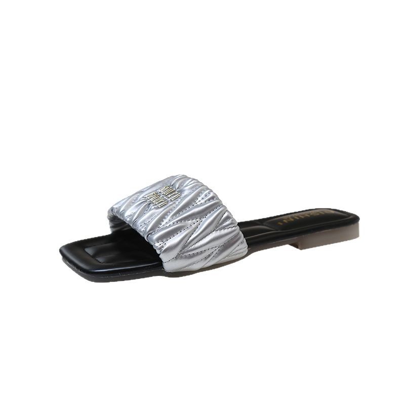 Free Shipping slides designer Slippers for womans flat sandals fashion fold slipper outdoor Indoor holiday women shoes