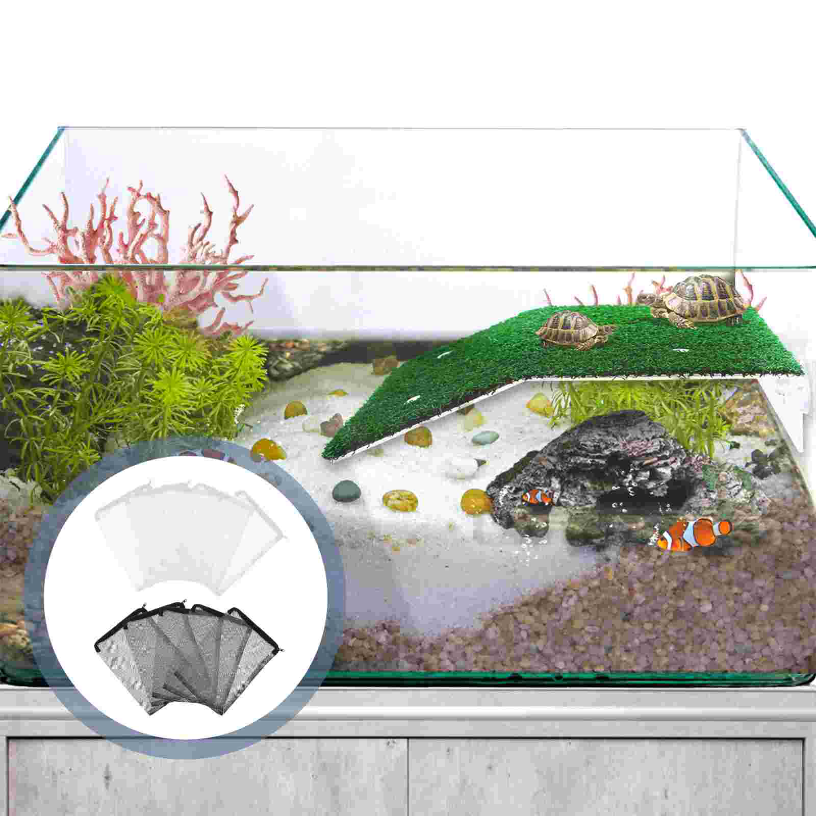 10 Pcs Canister Bag Aquarium Sponge Kit Mesh Fish Tank Filter Ultraviolet Light