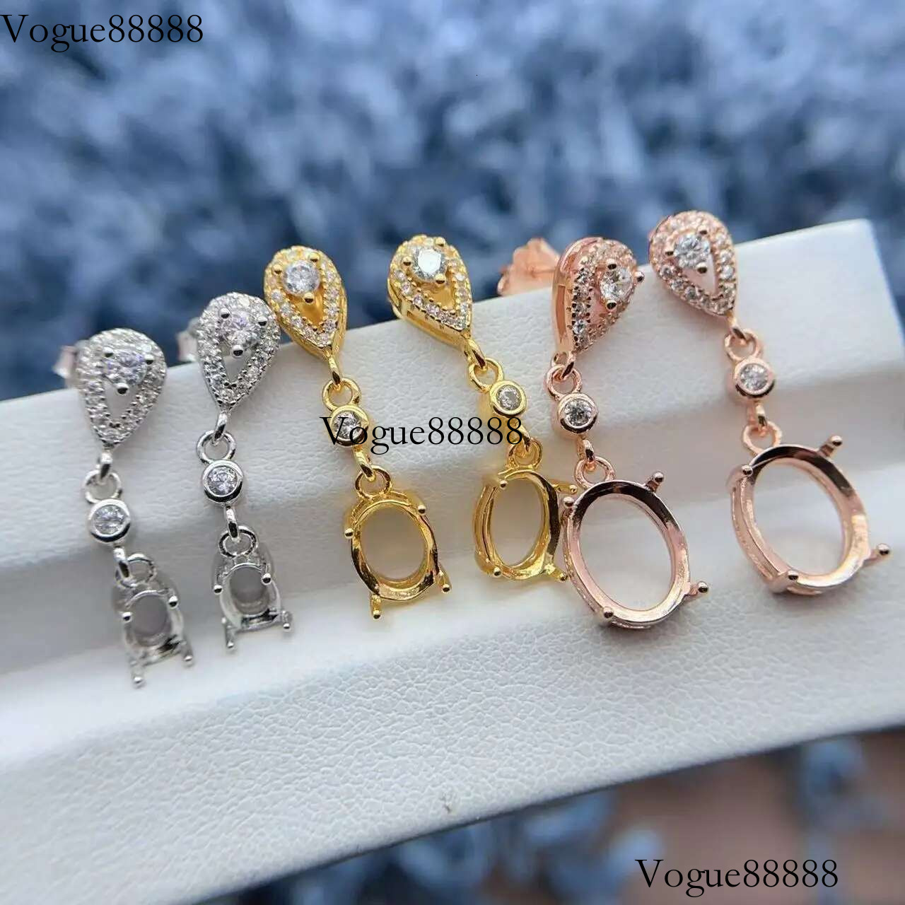 MeiBaPJ Inlay Multi Sized Medium To Long Styles S Sterg Sier DIY Empty Earrings Holder Women Fine Jewelry Accessory