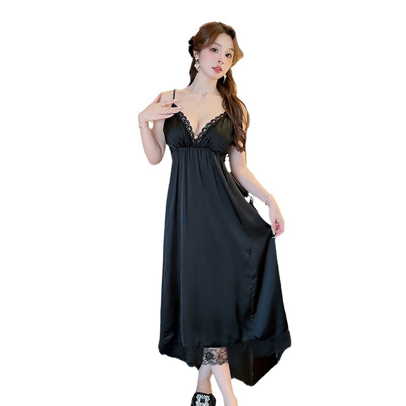 Women's Summer Lace Sleepwear Set with Ice Silk Bust Pad - Lightweight Two-Piece Pajama