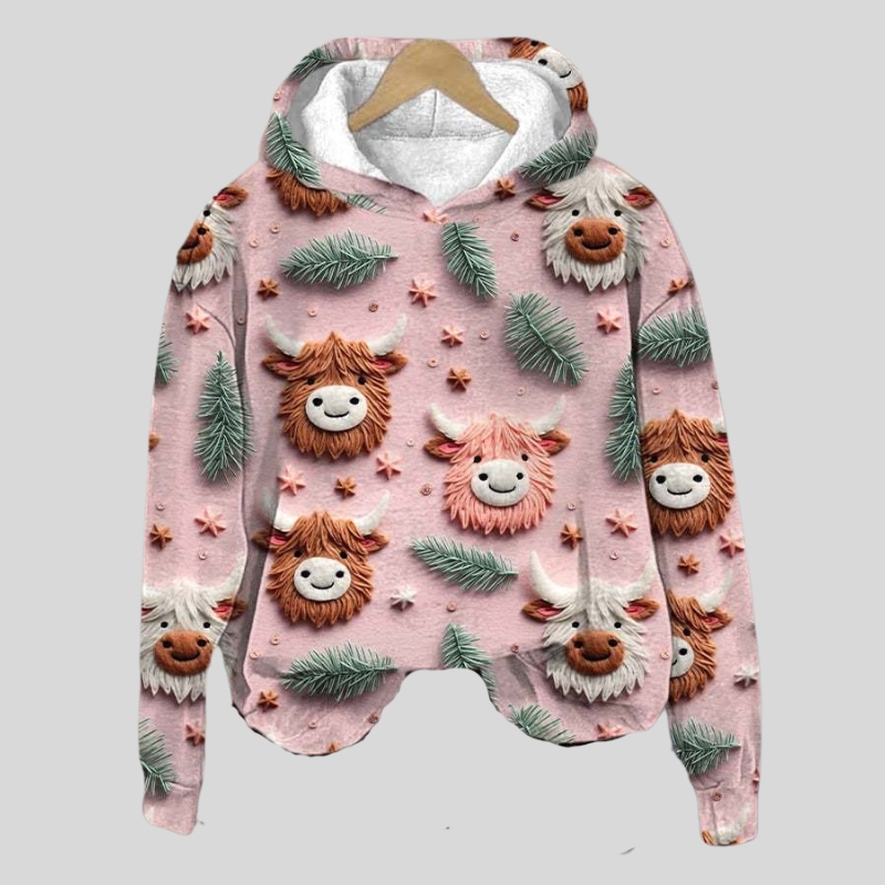 New autumn women's cross-border 3D sweater popular digital printing hoodie jacket
