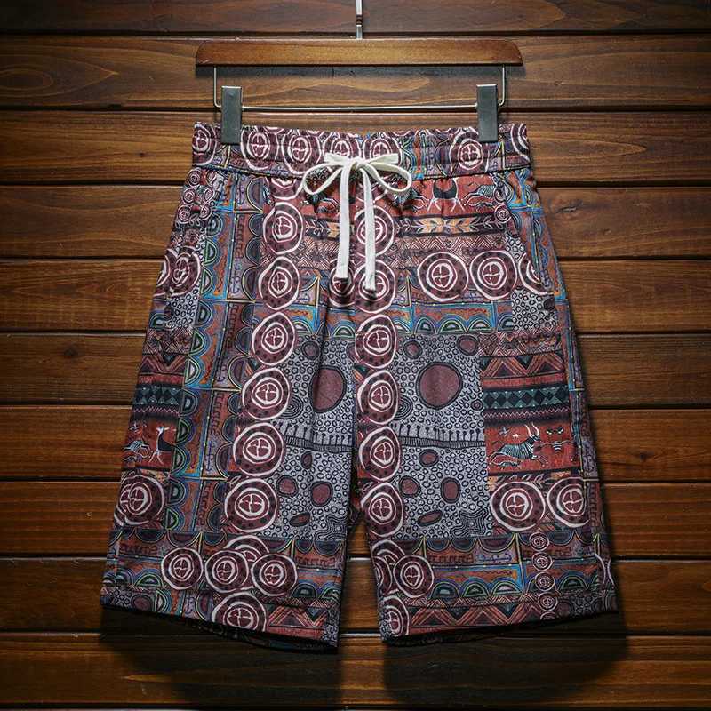 Cashew Flower Fashion Beach Shorts Mens Summer Cool Breathable Middle Pants Ethnic Print Versatile Casual Outdoor ShortsXJ250304
