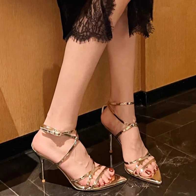 New Summer 2024 Sexy Niglub Fi Pointed Open Toes with Stiletto High Heels Suitable for WomenXJ2500305