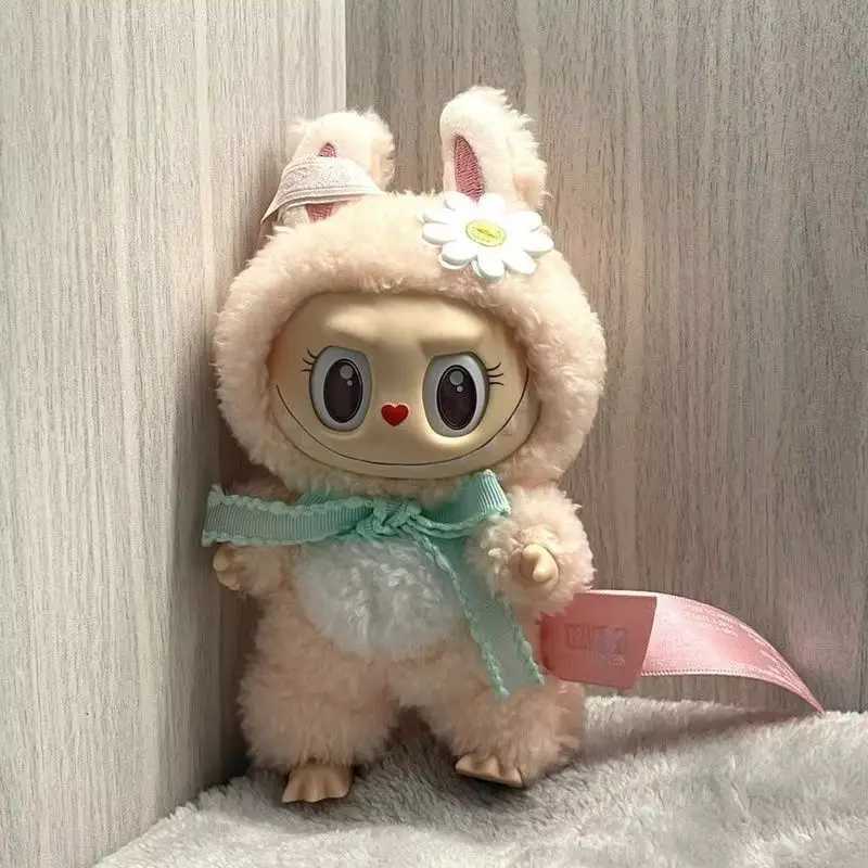 In Stock High Quality Labubu Skullpanda Mokoko Zimomo Halloween Labubu Keychain Doll Christmas Gift Keyring Kids Toys ReplicaT250305