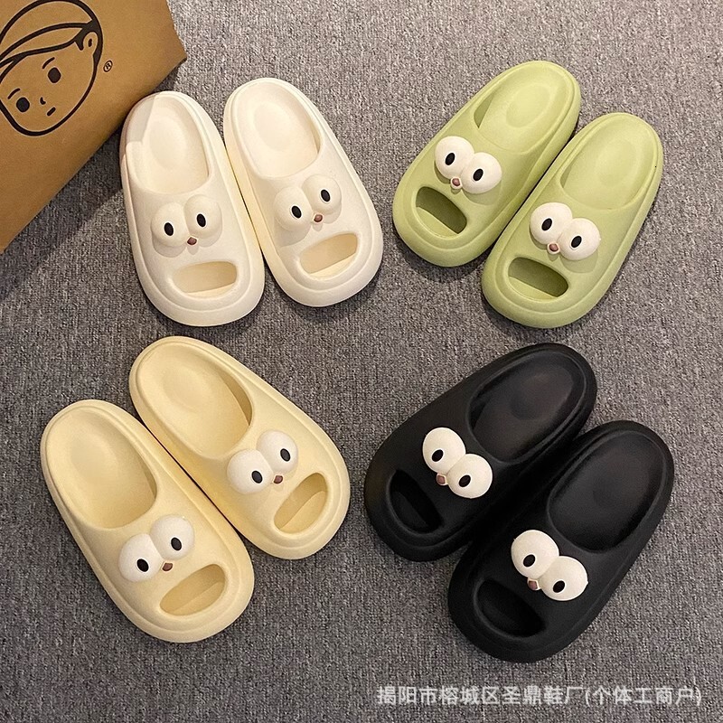 2025 new EVA big eyed women's anti slip, odor proof and have a feeling of stepping on feces. Summer designer couple wearing outdoor men's sh