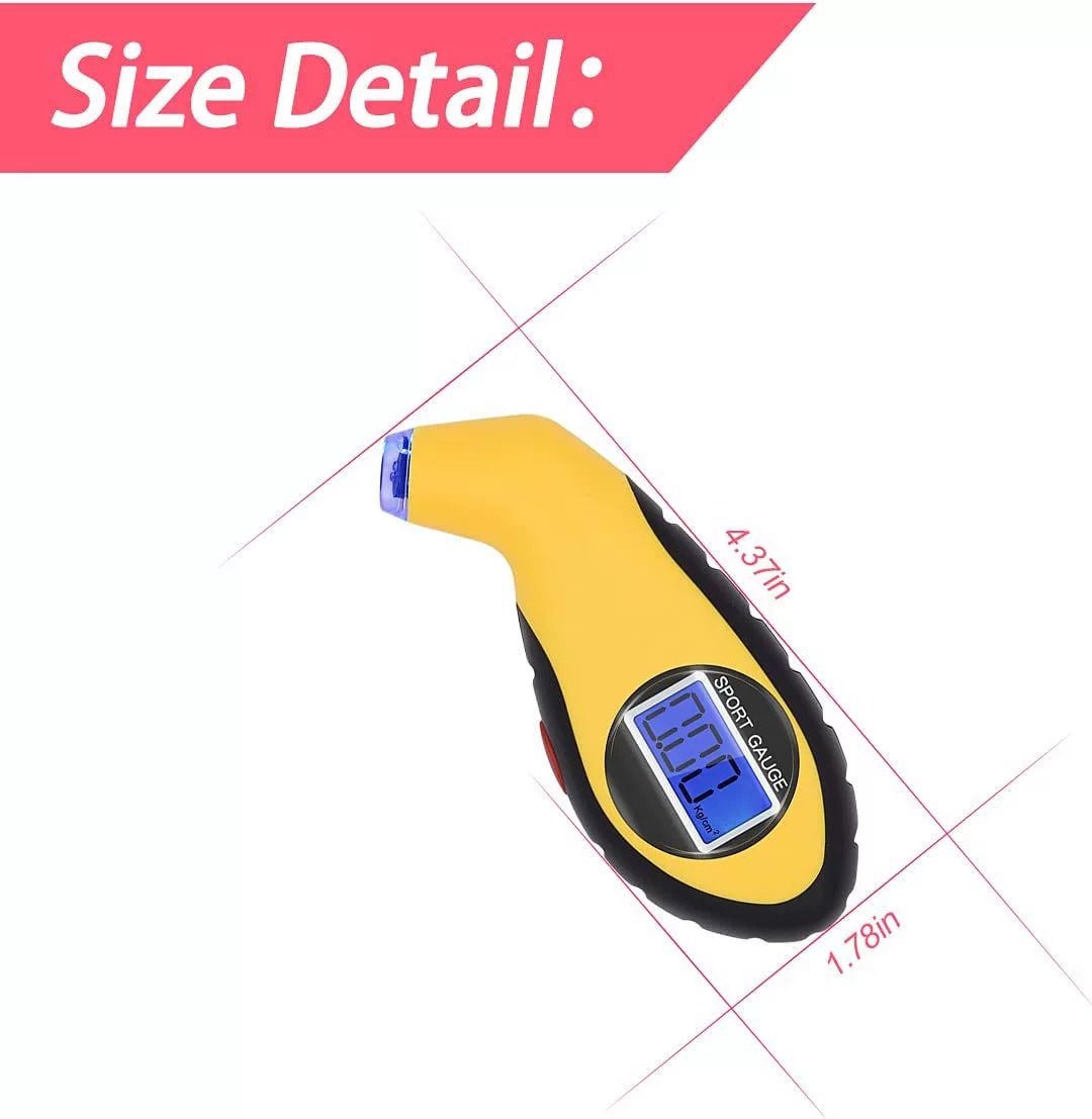 Auto Tester Digital LCD Tire Tyre Pressure Gauge Meter Manometer Barometers Diagnostic Tool for Car Motorcycle