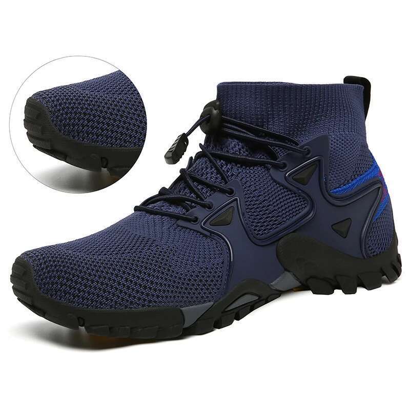 Shoes for Men Walking 2025 Summer New High Top Boots Breathable Mesh Mountaineering Outdoor Comfortable Leisure Travel Sneakers