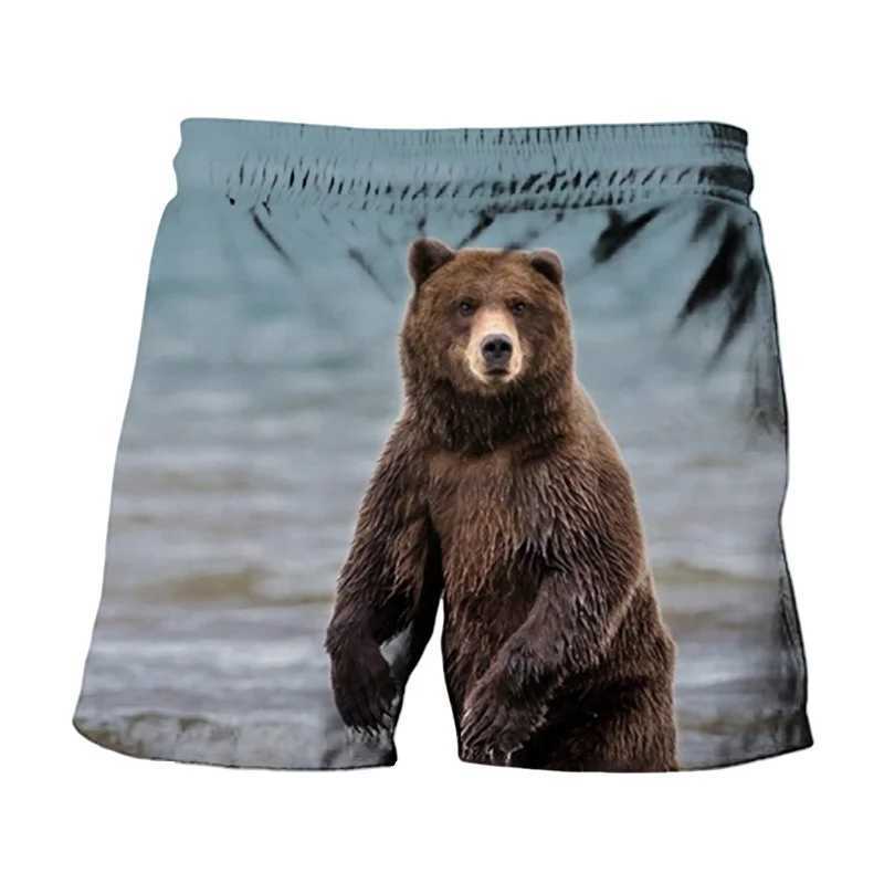Russian Eagle Emblem Graphic Beach Shorts Mens 3D Russian Flag Bear Printed Board Shorts Swimsuit Homme 2024 Summer Swimsuit RelayXJ250304