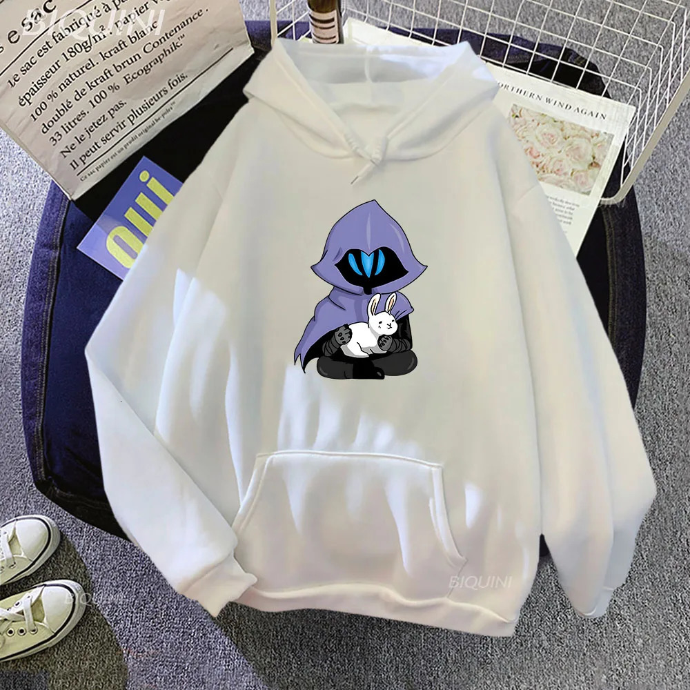 Omen VALORANT Hoodie Men Sweatshirt Vintage HIP HOP Clothes for Teens Students Harajuku Lounge Wear Cartoon Printed Velvet Anime 250304