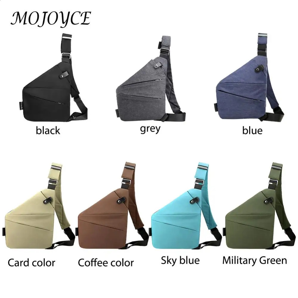 Mens Fashion Chest Bag Travel Crossbody Adjustable Strap Simple Sling Anti Theft Ergonomic Mini Shoulder 250227