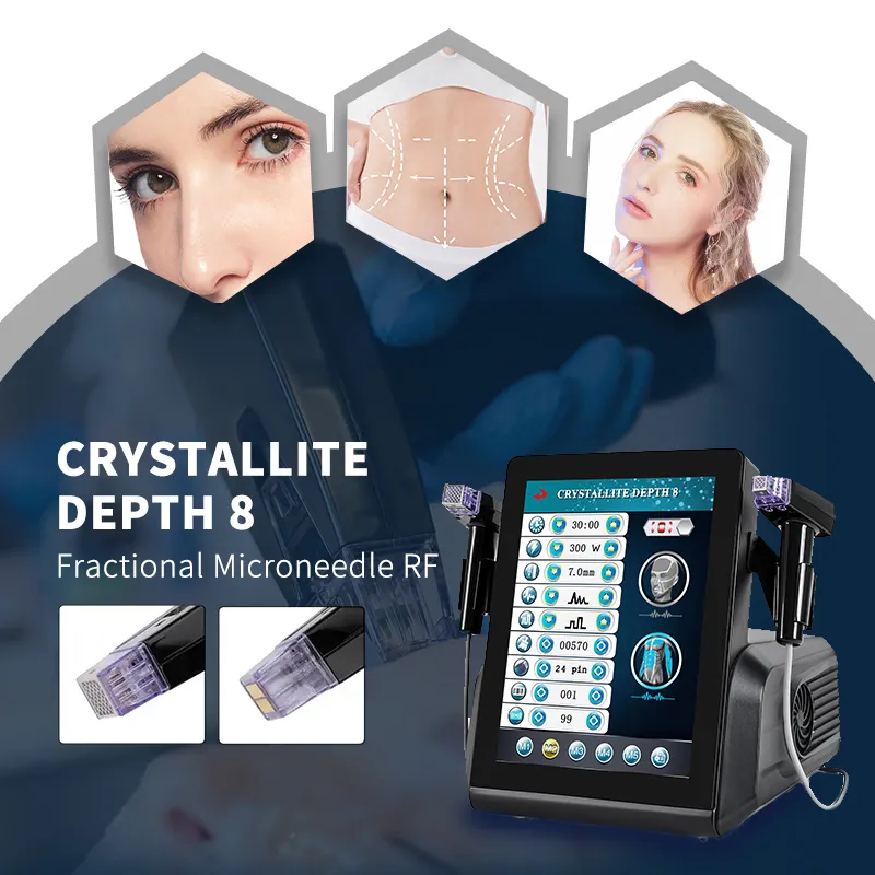 Hot Sale Dual Handles Body Facial Wrinkle Removal Morphues8 M8 Gold Radio-Frequency Microneedle-Machine