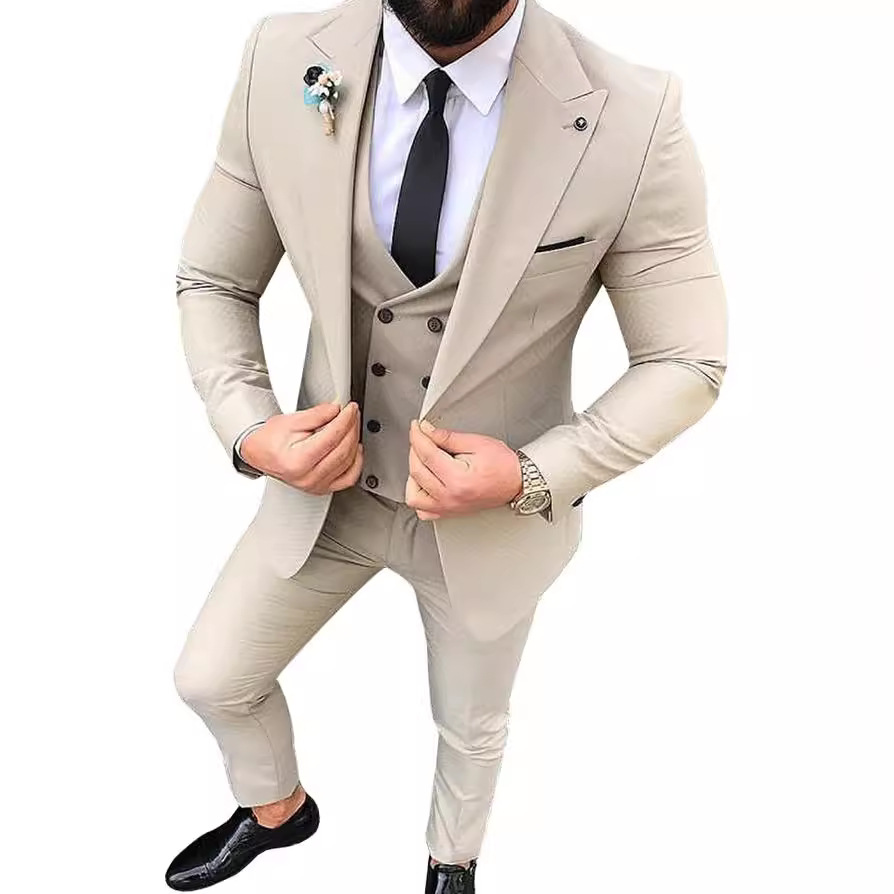 3819 three-piece professional formal suit for groomsmen