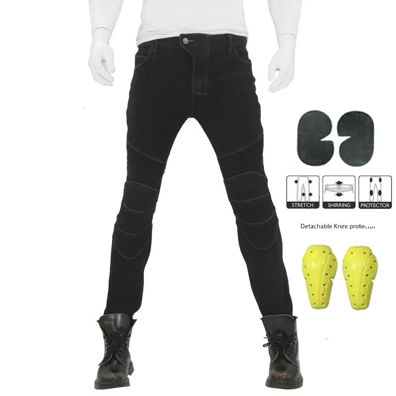 Motorcycle Pants Men Jeans Protective Gear Riding Trousers Motocross 250304